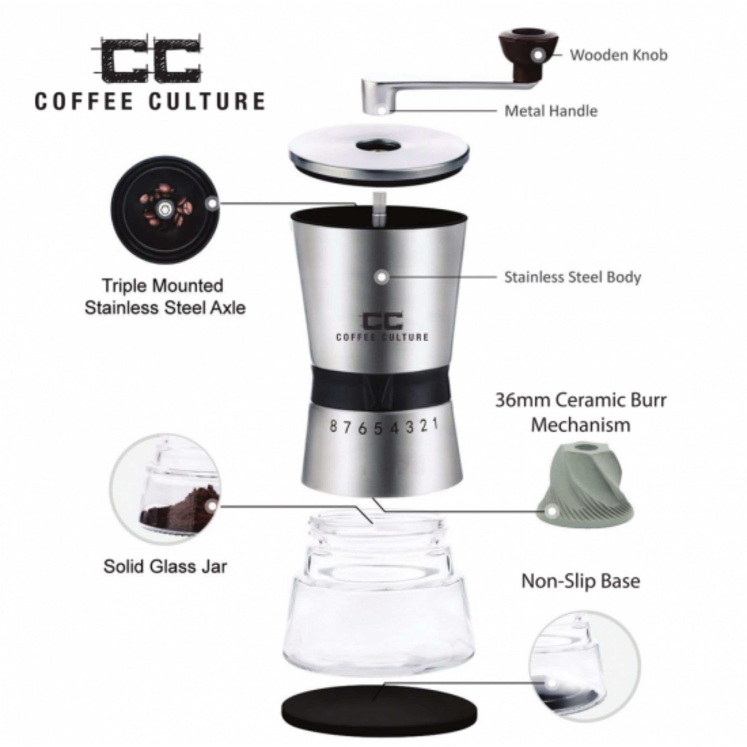 Coffee culture hand burr coffee sales grinder